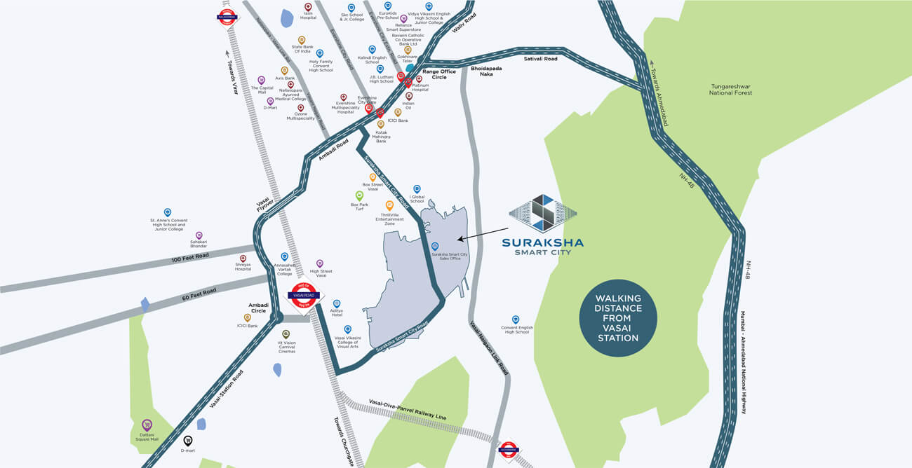 Suraksha Smart City - Location Map