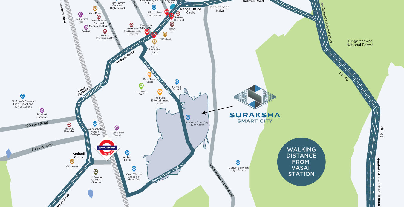 Suraksha Smart City - Location Map